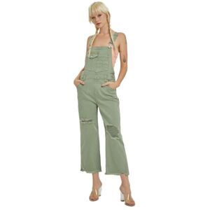 Risen Overalls Straight Leg Denim Olive Color size XL‎ NWT in packaging